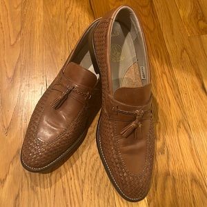 MENS CLARKS TOR COLLECTION TWINLEY FREE LEATHER SLIP ON TASSEL LOAFER SHOES 13M